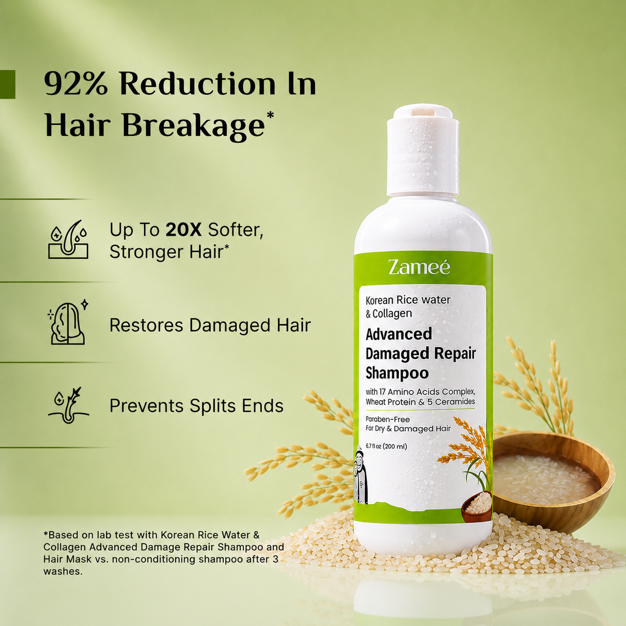 Korean Rice Water & Collagen Advanced Damage Repair Shampoo